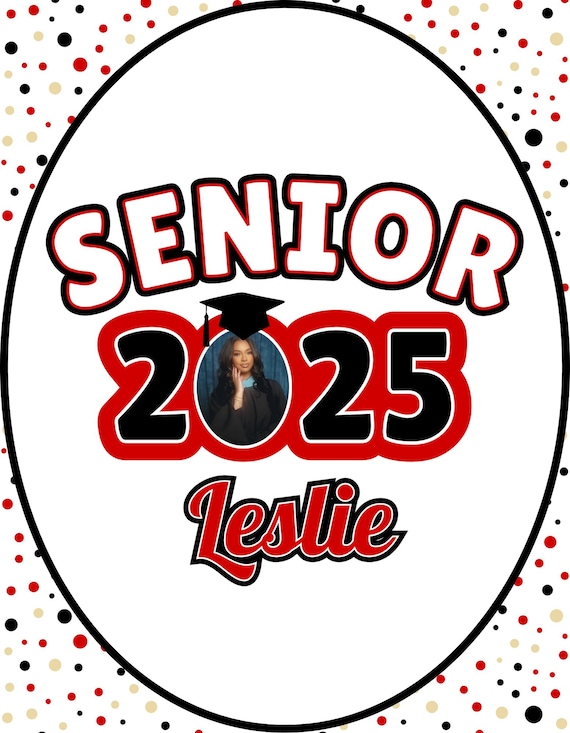 Custom Senior Graduation Template | Personalized Class of 2025| High School Grad Gift | Custom Senior Shirt | Canva Template for Senior 2025