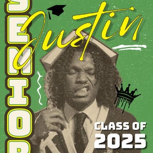 Custom Senior Grad Announcement Template: Class of 2025 (Canva Template)