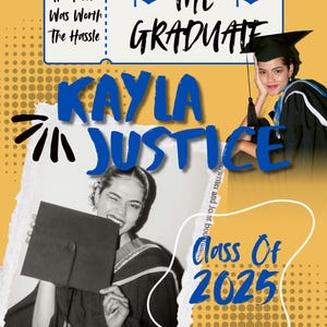 Custom Retro Senior Graduation Template | Personalized Class of 2025| High School Grad | SeniorCollege | Canva Template for Senior 2025