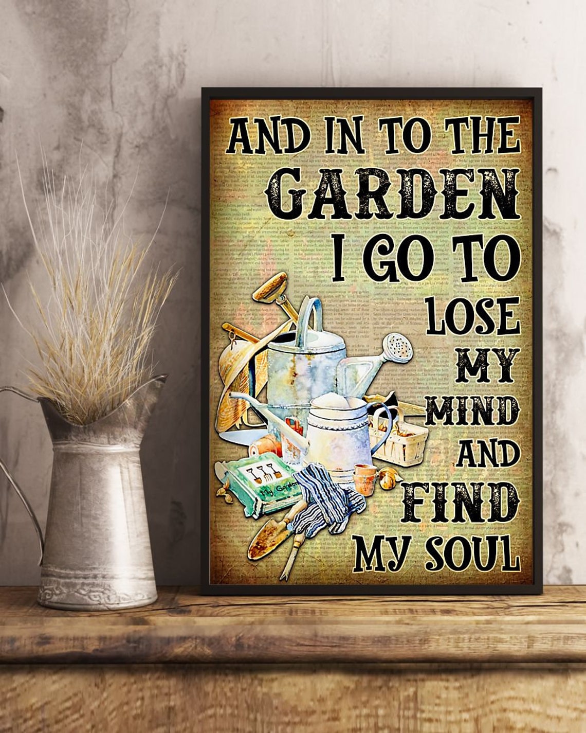 Garden Find My Soul Poster Gardening Stuff Gardening Prints Etsy