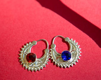 Silver Sucrien Cartilage Hoop Earrings - Unique Ethiopian Jewelry, Eritrean Earrings