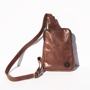 Brown Leather Crossbody Bag