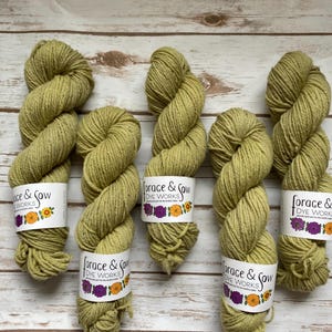 Naturally Dyed Polypay Wool Yarn - Non-Superwash, 100g, 4-Ply, 180yds- Rustic Hand-Dyed Farm Yarn, &quot;Vintage&quot;