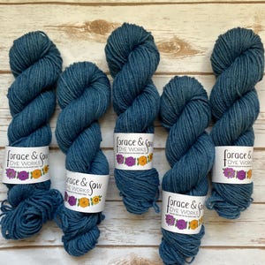 Naturally Dyed Polypay Wool Yarn - Non-Superwash, 100g, 4-Ply, 180yds- Rustic Hand-Dyed Farm Yarn, &quot;Voodoo Child&quot;