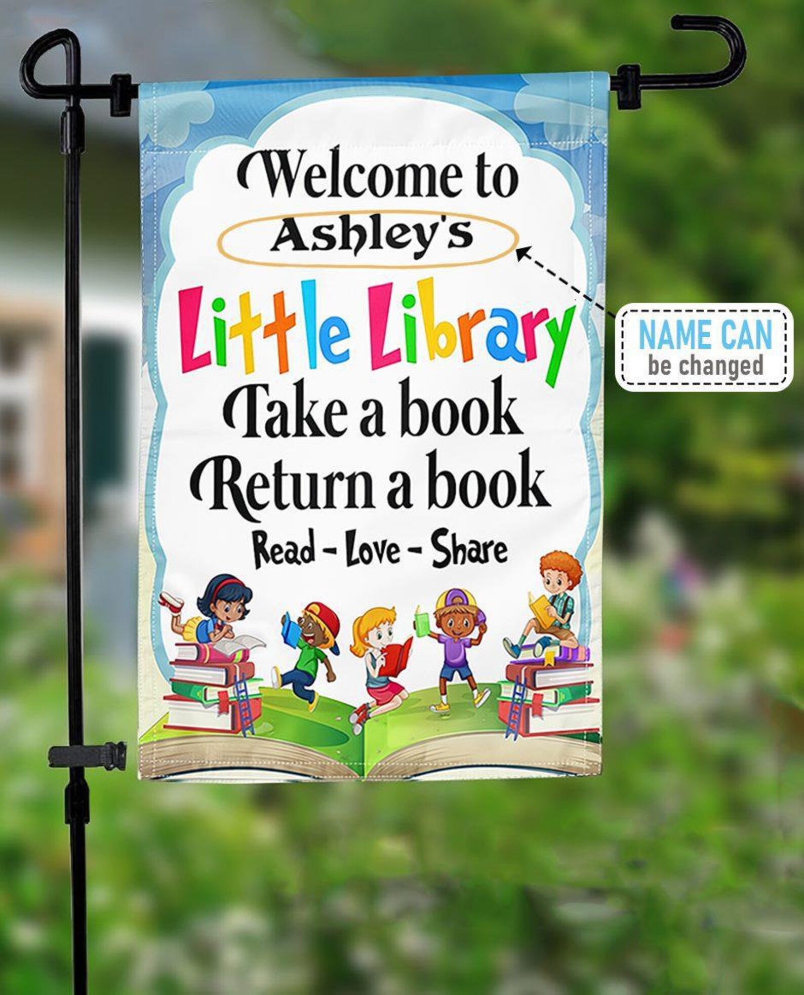 Free Little Library Yard Flag / Garden Flag Etsy