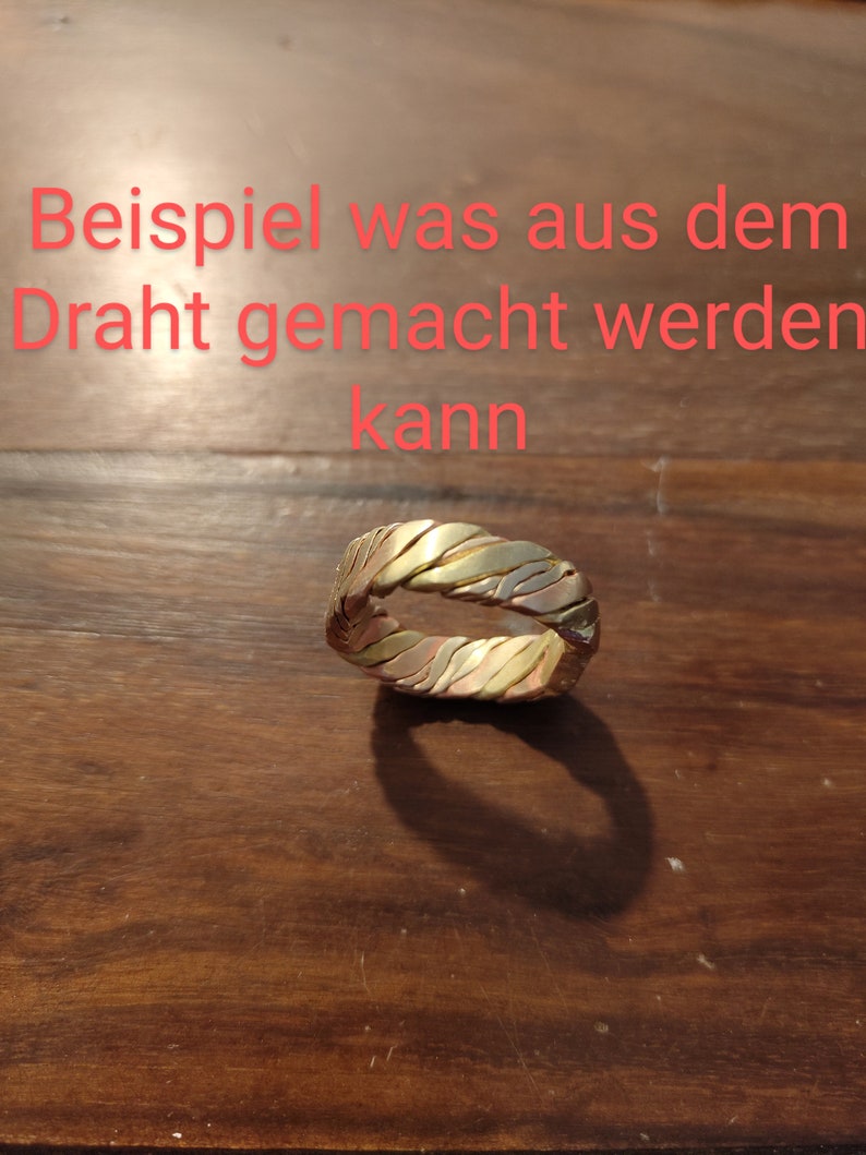 Bronzedraht verschiedene Legierungen für Schmuck, verschiedene dicken 0,8mm, 1mm und 1,2mm x 10m, Juweliersdraht, Schmuckdraht Bild 8