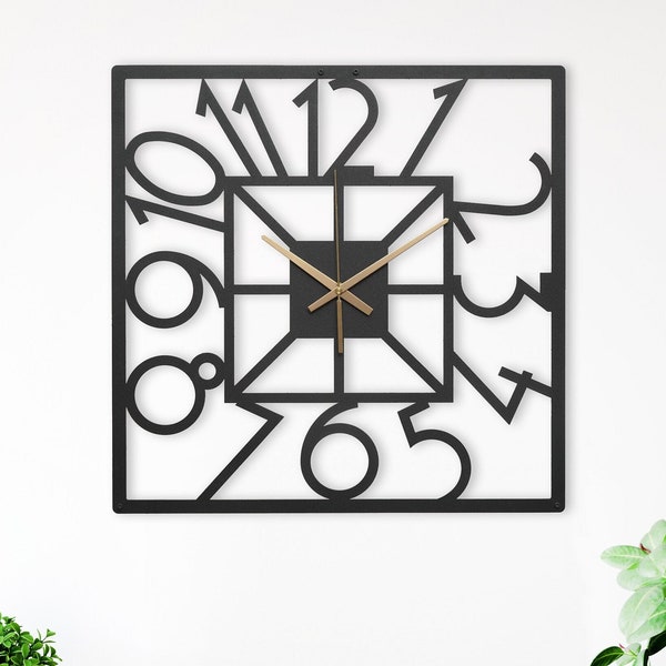 Square Wall Clock Etsy