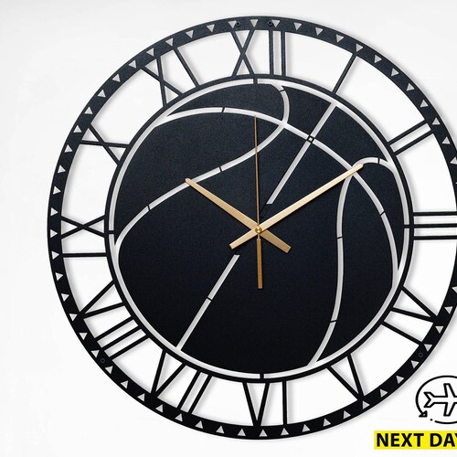 Wall Clock,Basketball Wall Clock,Thanksgiving Gift Modern Silent Wall Clock Christmas Gift Chic Wall shops Hangings Housewarming Gift Fireplace
