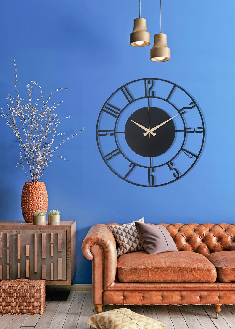 Unique Large Wall Clock Oversize Metal Wall Clock New Home Etsy