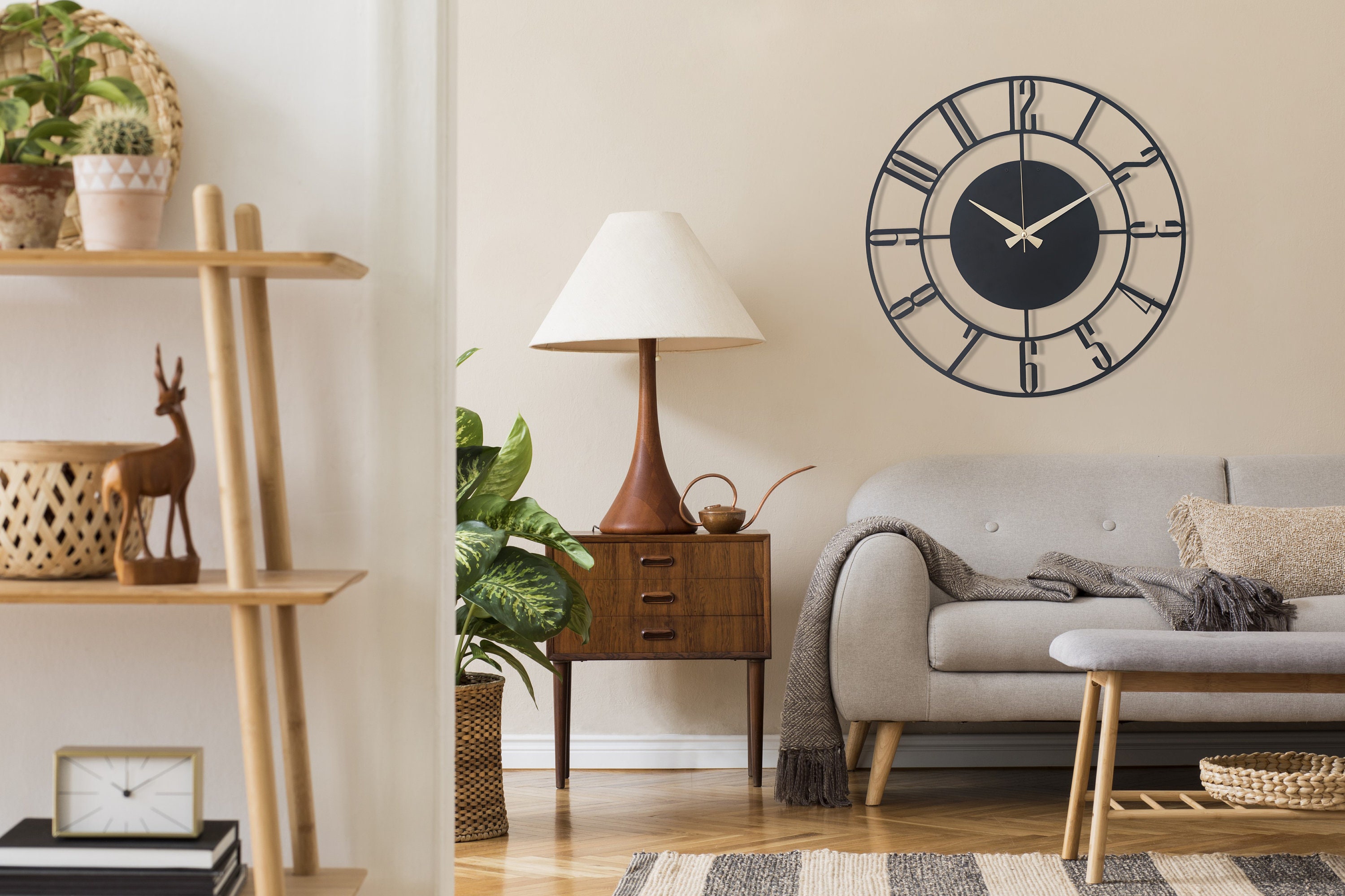 Unique Large Wall Clock Oversize Metal Wall Clock New Home Etsy