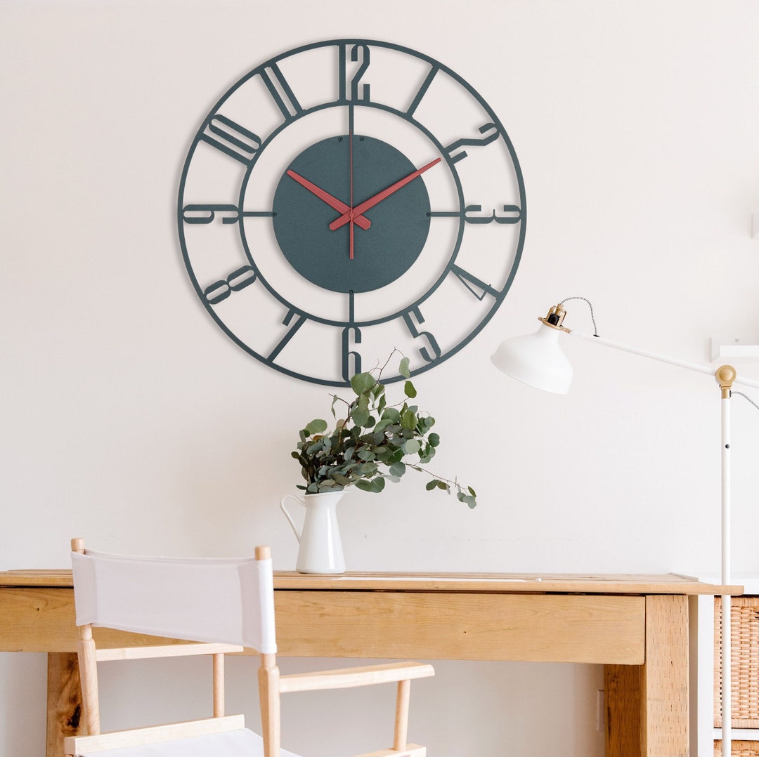 Midnight Blue Wall Clock, Metal Wall Clock, Unique Wall Clock, Small