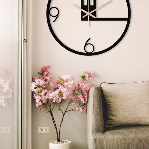 Stylish Quiet Wall Clock,Unique shops Design Thanksgiving Gift,Silent Metal Oversized Wall Clock,Handmade Interior Decor Ideas Christmas Gift