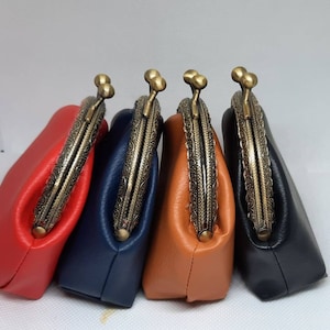 Kisslock Münzen Geldbörse / Frauen Handtasche/PU Leder Kuss Schloss Münzen Geldbörse