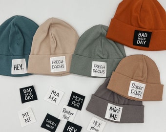 Mütze | Beanie | personalisiert | Jungen | Mädchen | Label | Rost