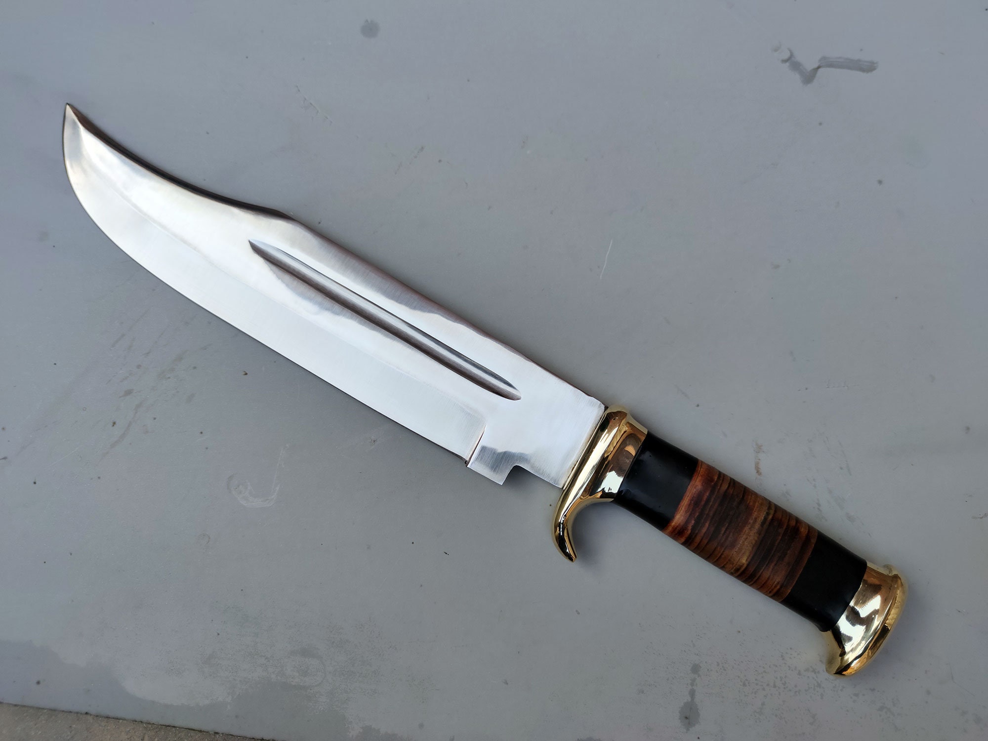 Hunting Bowie Knife 18Inch Hand Fixed Blade D2 Steel Etsy
