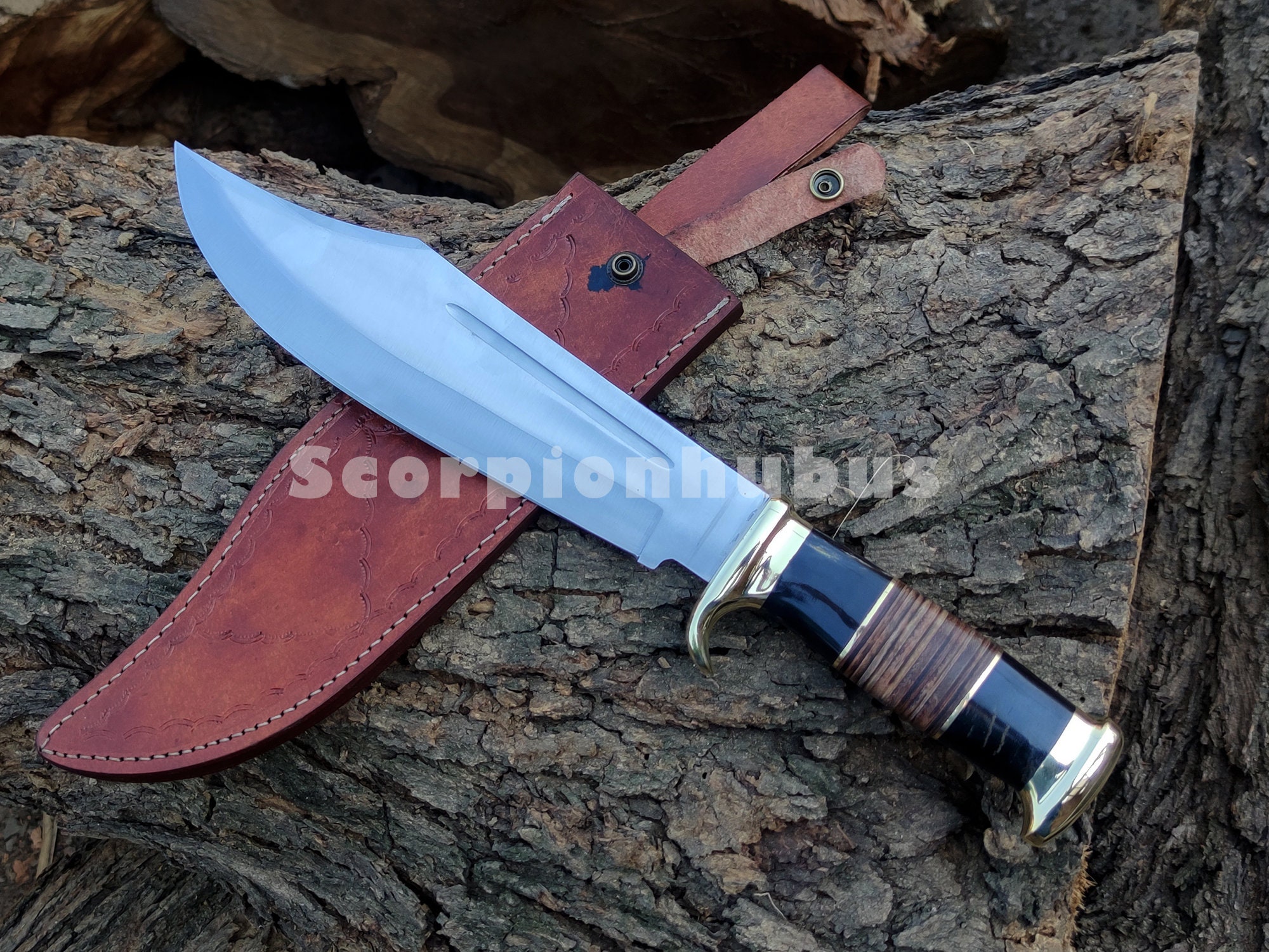 Handmade Hunting Bowie Knife Crocodile Dundee Knife With Etsy