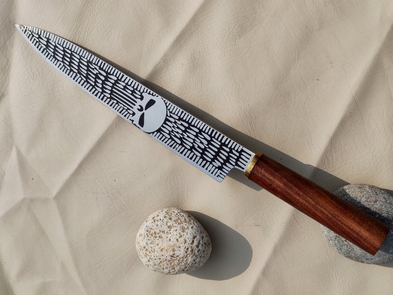 Personalized 17Inch D2 Steel Chef Knife French Style Brass Etsy