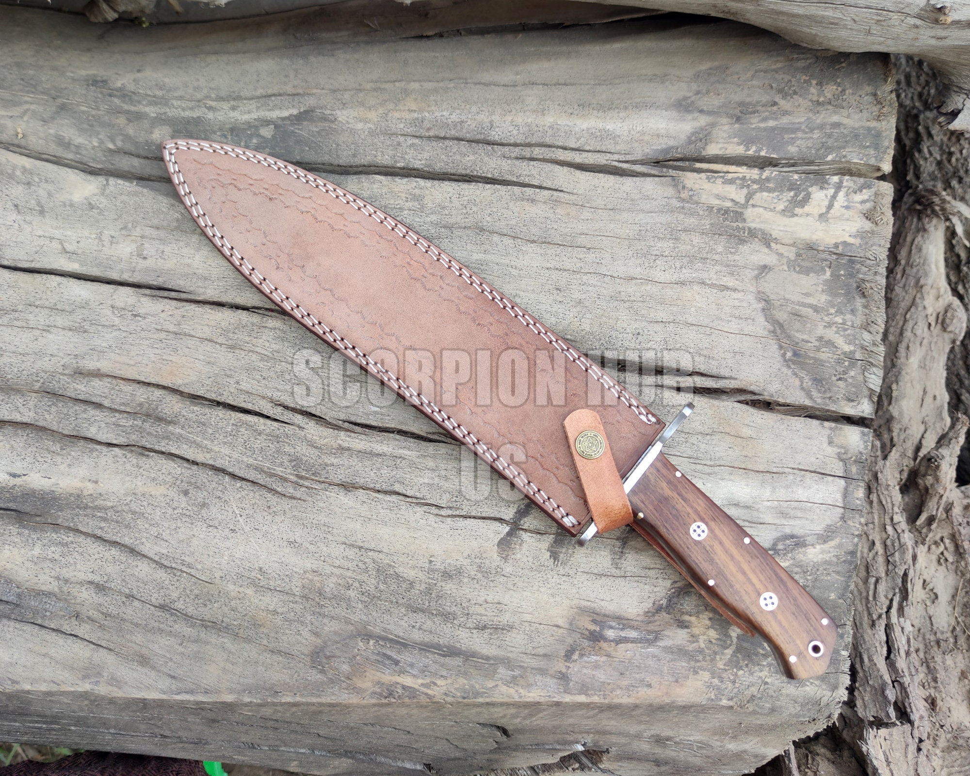 Custom Handmade Hunting Knife D2 Steel Survival Knife 17Inch Etsy
