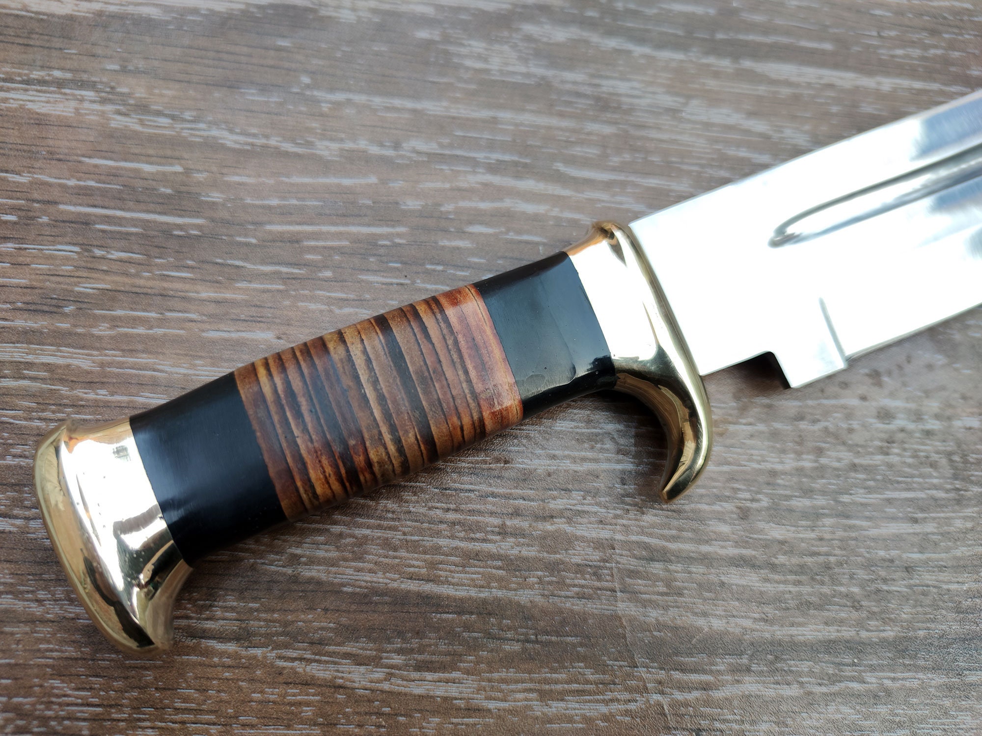 Handmade Crocodile Dundee Knife Outdoor Hunting Bowie Knife With
