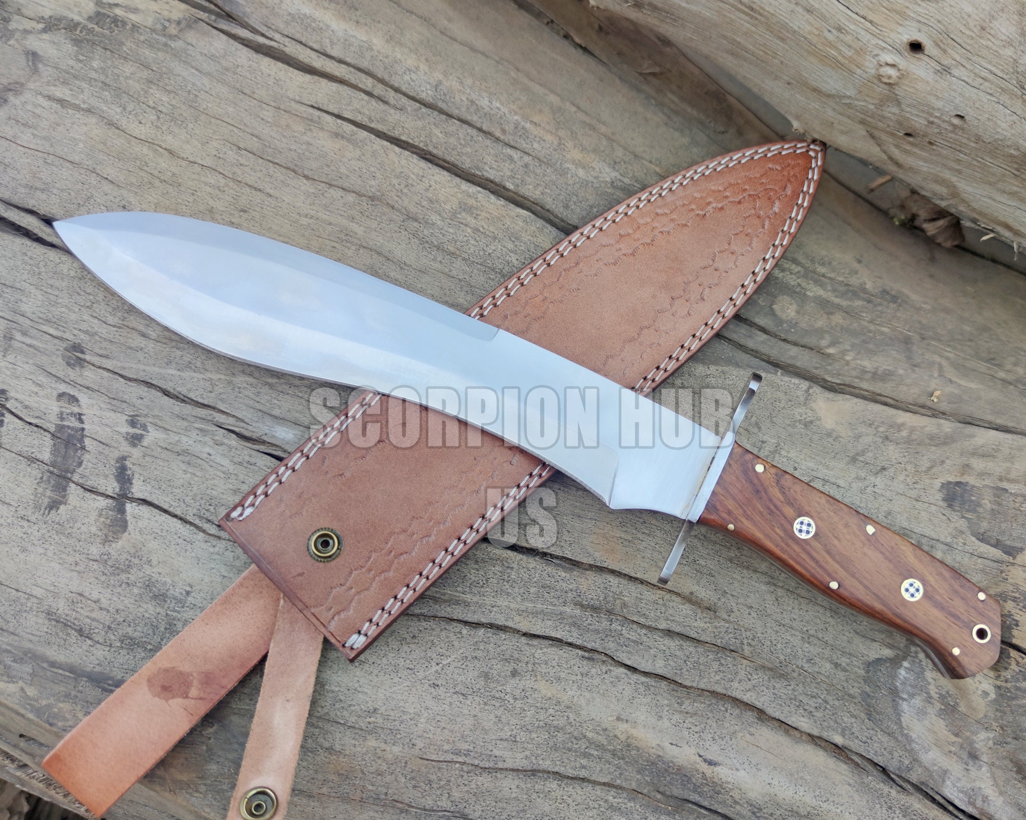 Custom Handmade Hunting Knife D2 Steel Survival Knife 17Inch Etsy