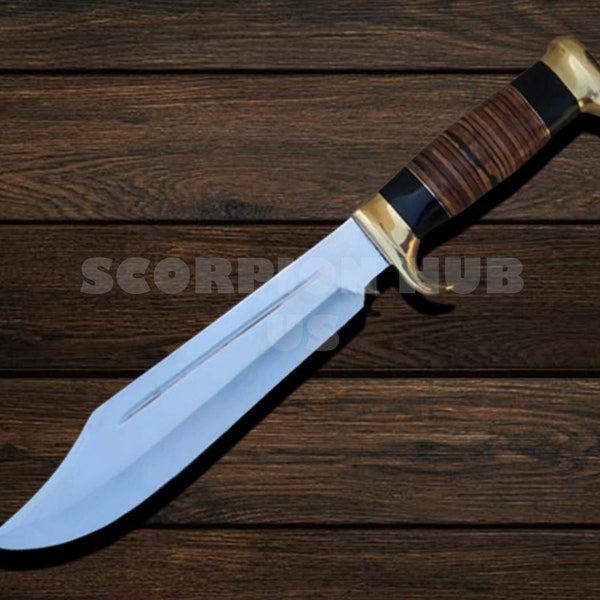 Hunting Bowie Knife | Custom Crocodile Dundee Knife | Knife Sheath