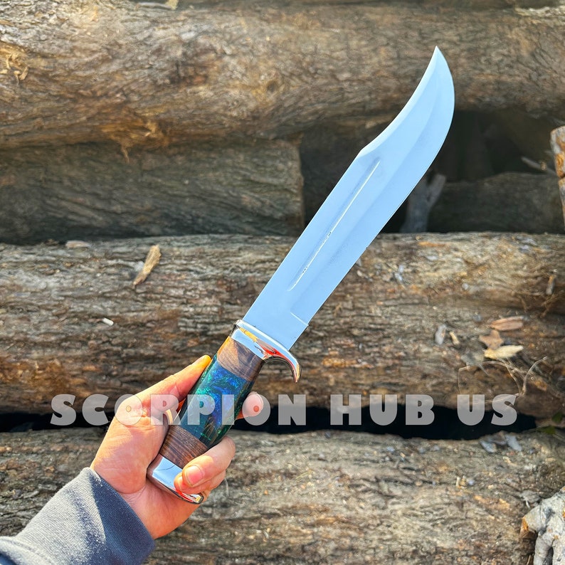 Premium Custom 440C Steel Hunting Knife with Rosewood Handle main image 0