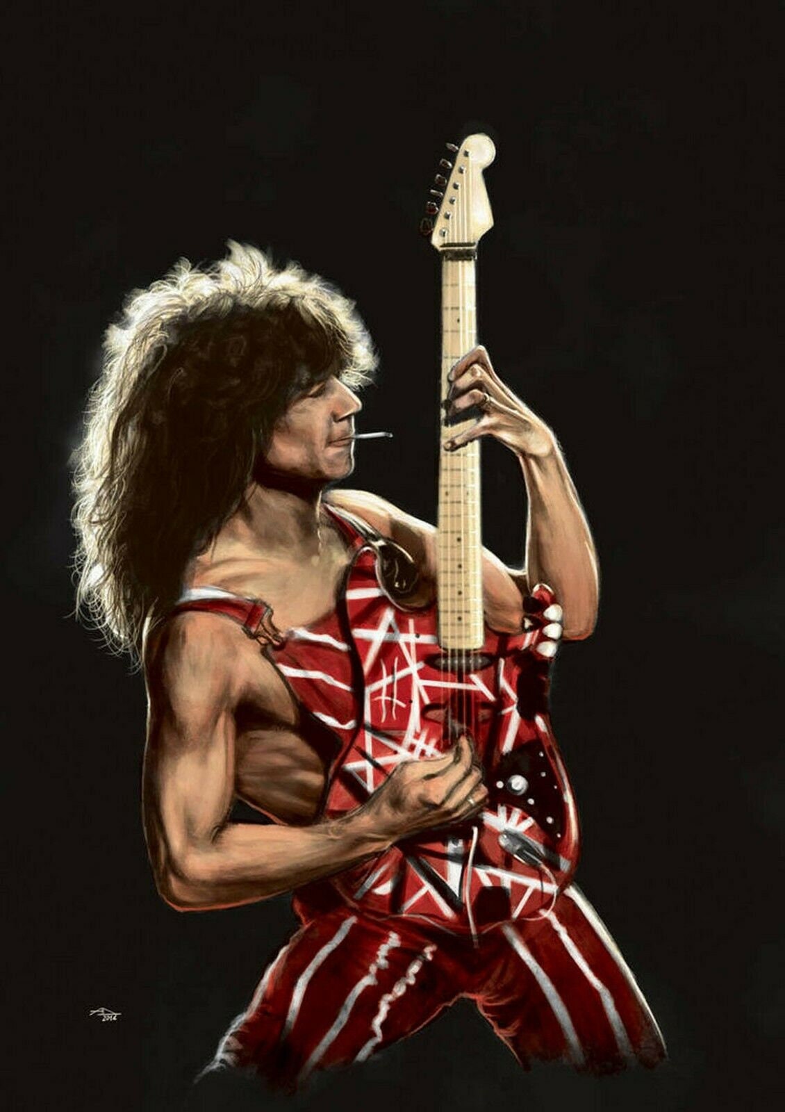 Art Poster / Canvas Eddie Van Halen Plays Guitar in Concert Etsy