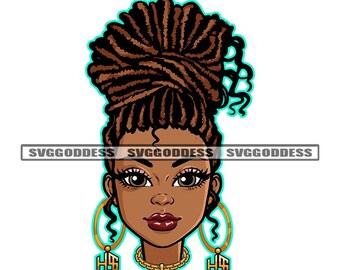 Black Woman Dreadlocks Locs Dreads Hairstyle Messy Bun Sister Etsy Black Woman Dreadlocks Locs Dreads Hairstyle Messy Bun Sister Etsy