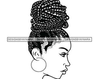 Download Girl With Braids Svg Etsy
