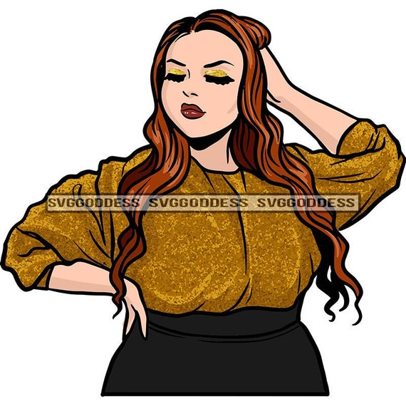 White Woman Beautiful Plus Size Curvy Bodacious Big Breast Long Braids ...