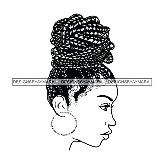 Download Afro Woman Braids Hairstyle Beauty Salon Logo Diva Melanin Etsy