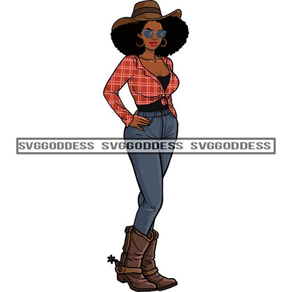 Black girl wearing cowboy boots 2025