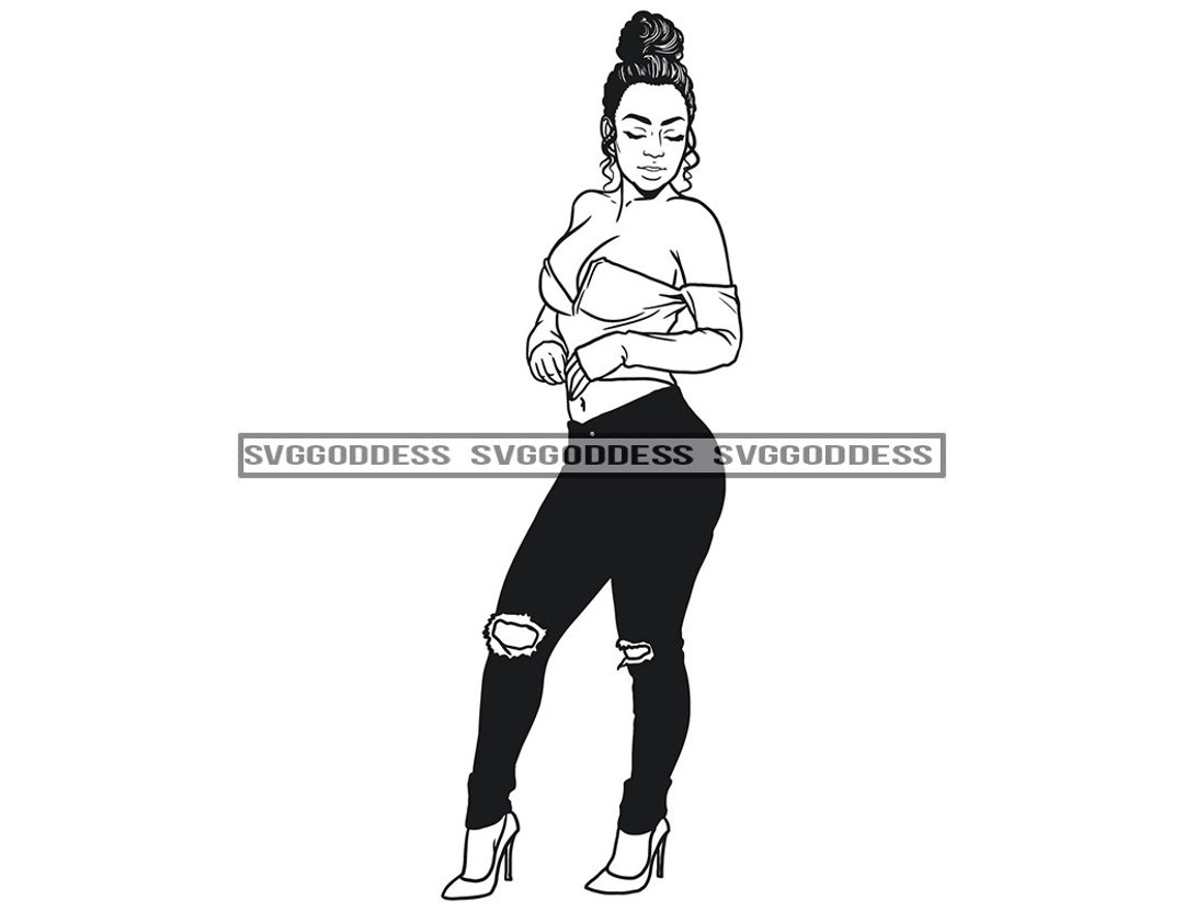 Seamless pattern, boobs and butt black and white girl 28840522 Vector Art  at Vecteezy