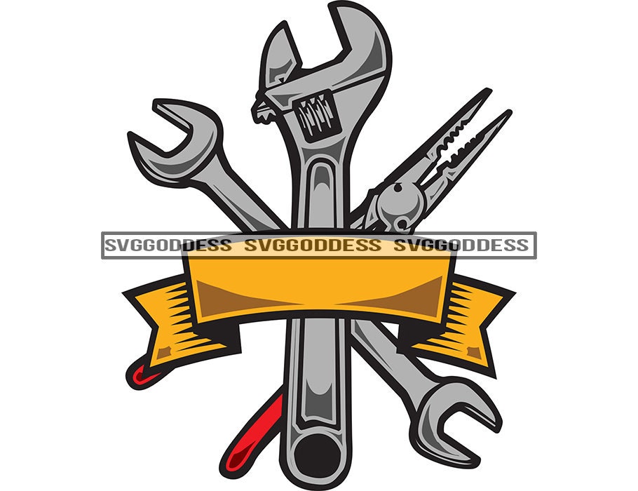 Handyman Tool Kit Set Wrenches Logo Mechanic Toolbox Etsy