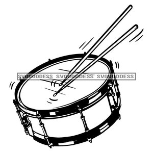 Bębny Instrument muzyczny Artysta wykonujący Muzyk Perkusja Dźwięk Rytm Rozrywka Czarno-biały SVG JPG PNG Projekty Cricut Sylwetka Cięcie