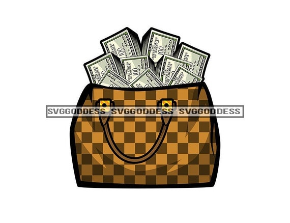 louis vuitton bag full of money