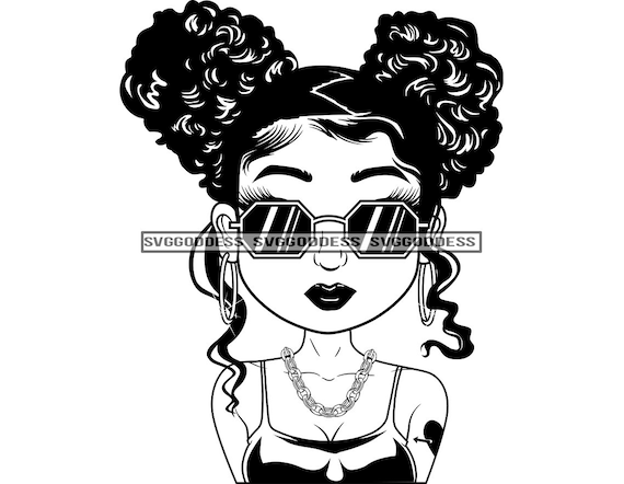 Buy Afro Woman Cool Glasses Tattoo Black Girl Magic Nubian Melanin Online  in India  Etsy