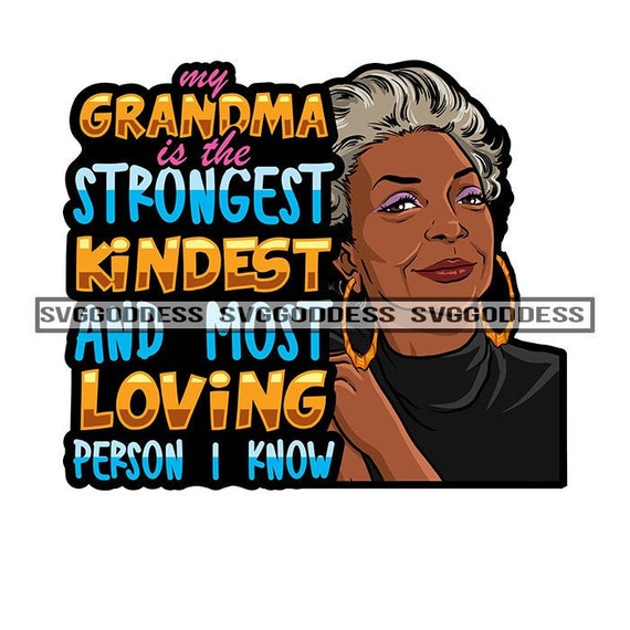 Afro Femme Mature Grand Mere Portrait Vie Citation Amour Soins Etsy France