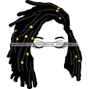 Afro Woman Face Long Eyelashes Melanin Popping African American Black Girl Magic SVG JPG PNG Vector Clipart Cricut Silhouette Cut Cutting