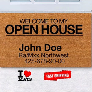 Real Estate Open House Welcome Mat – iCustomLabel