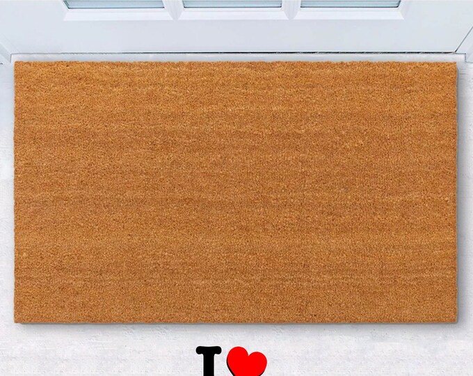 Plain Entrance Coir Doormat, Housewarming Gift Closing Gift Front