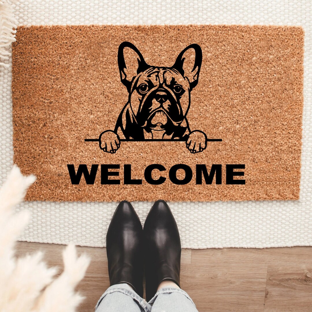 Dog Breeds French Bulldog Doormat Housewarming Gift Etsy