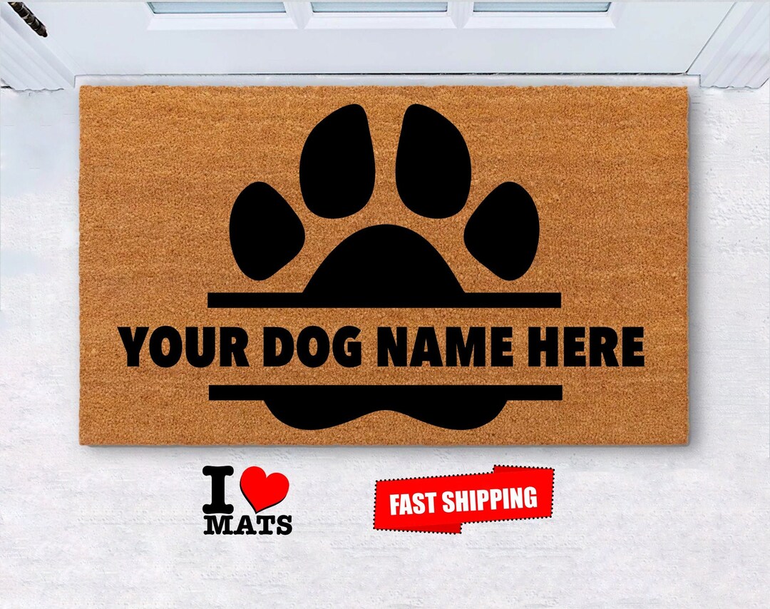 Custom Paw Doormat Custom Dog Doormat Housewarming Gift Etsy