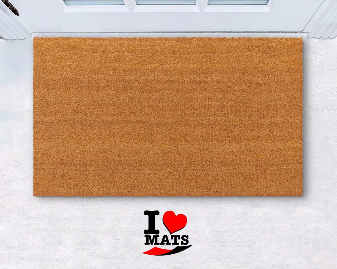 Plain Entrance Coir Doormat, Housewarming Gift Closing Gift Front