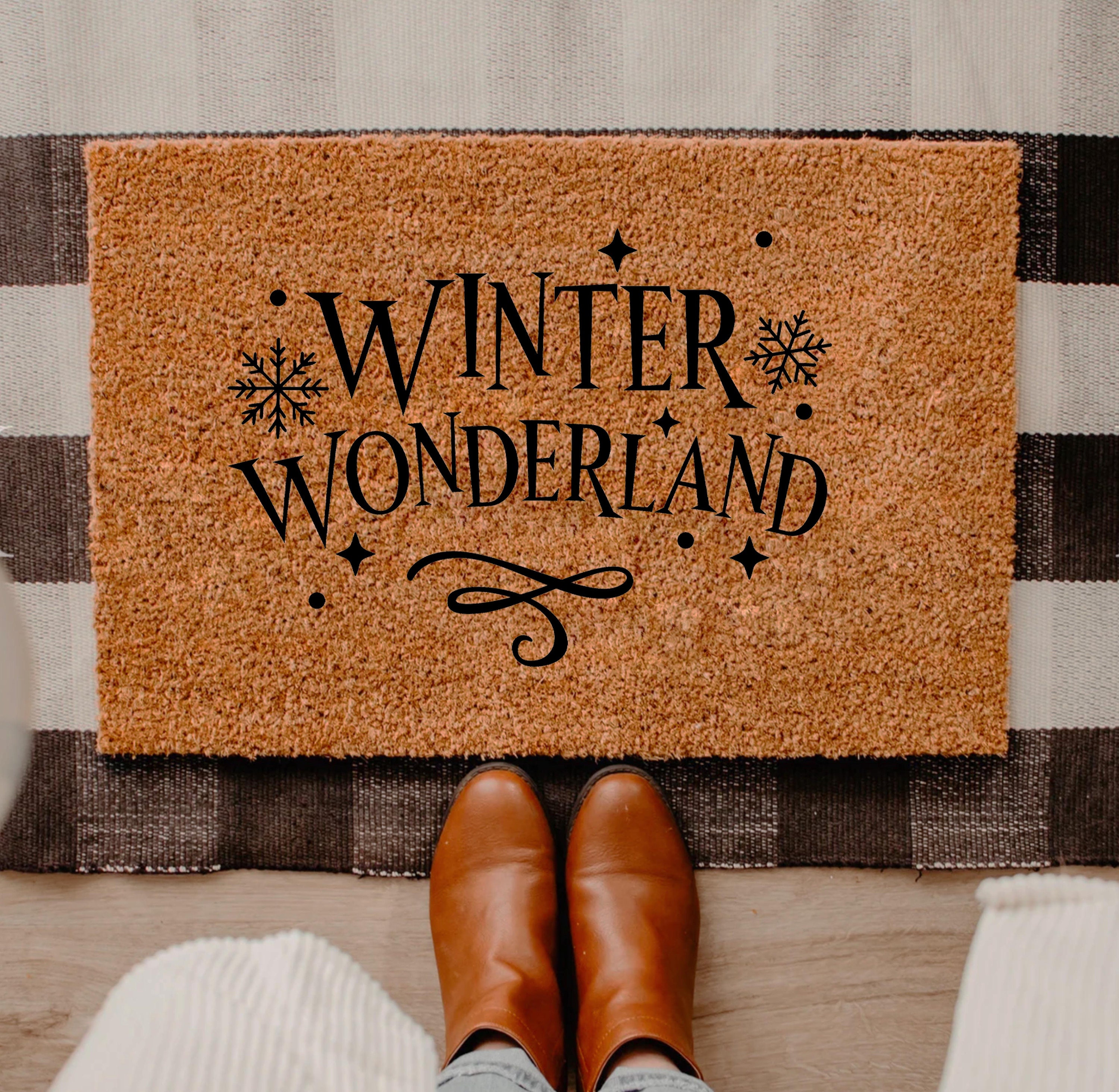 Wholesale Winter Funny Doormat Decorative Farmhouse Holiday Front Door Mat  for Home Entrance Indoor Outdoor From m.