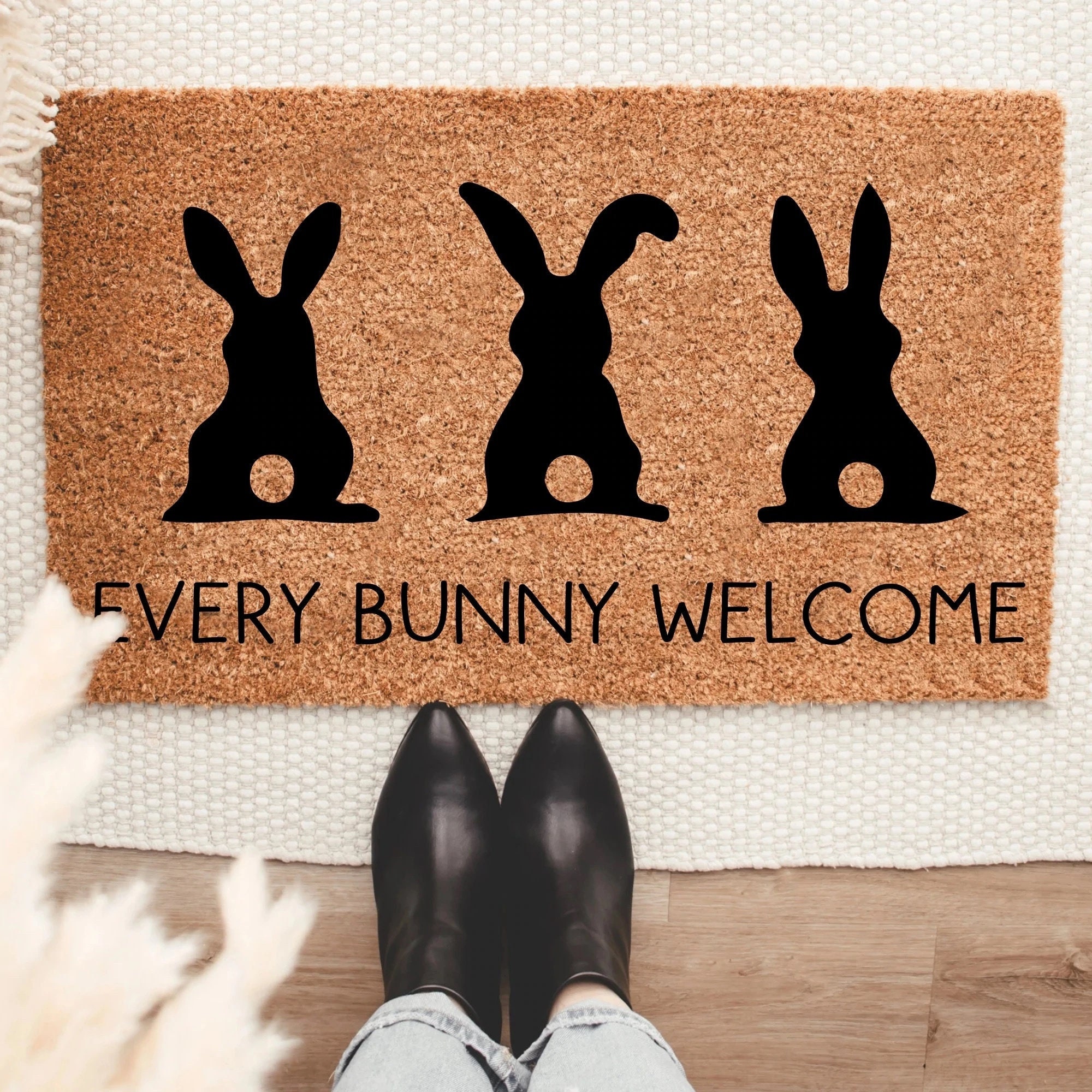 Personalized Pet's Doormat Custom Mats Easter Eggs Rabbit Floor Mat  Bathroom Anti-slip Absorbe Living Room Carpet Entrance Doorm