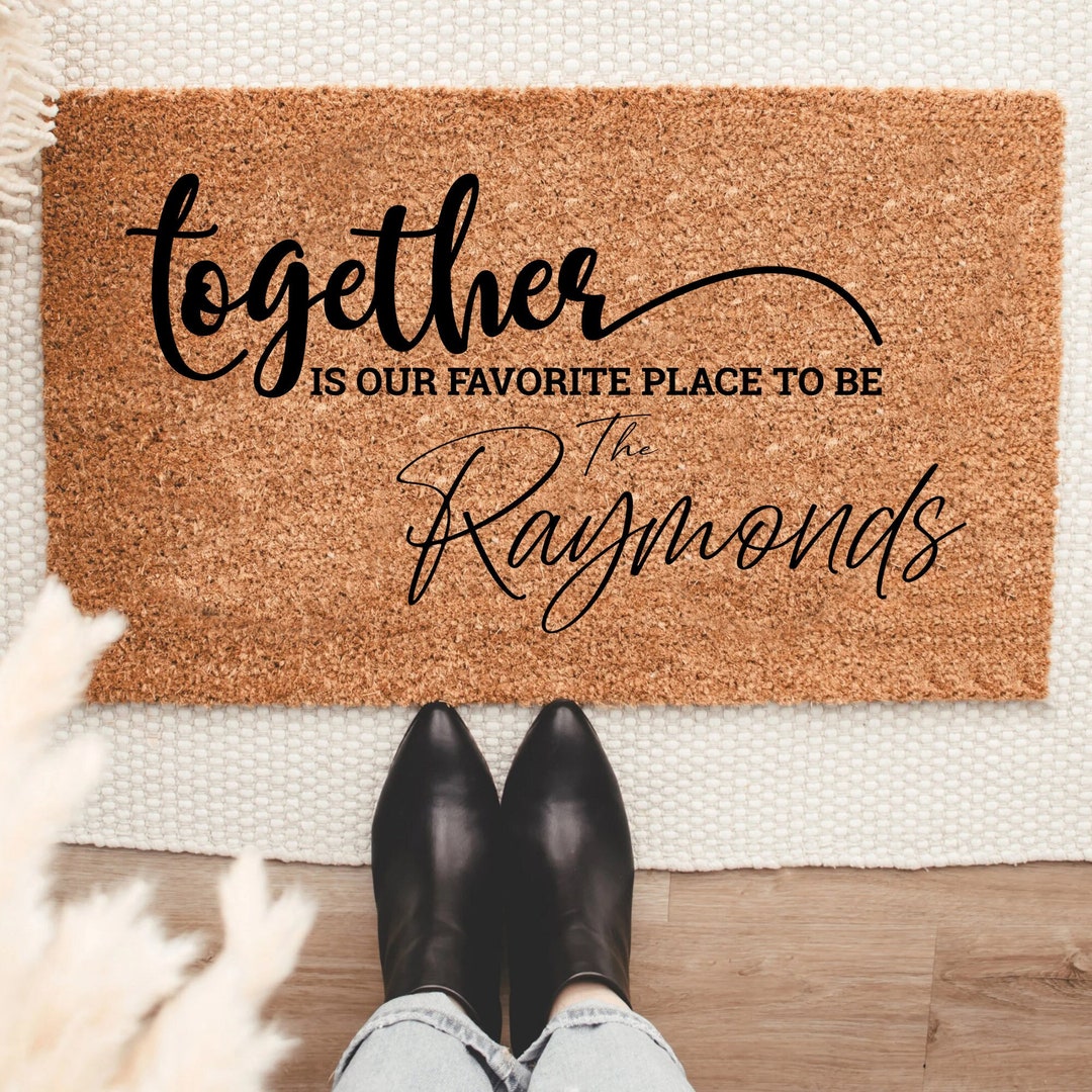 Together is Our Favorite Place Abu Dhabi Doormat Housewarming Etsy