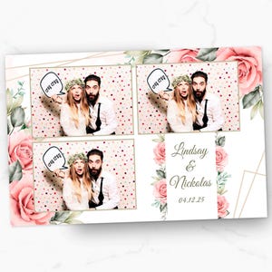 Modelo de cabine de fotos de casamento | Modelo de cabine de fotos de chá de panela | Modelo de cabine de fotos de casamento 4x6 | Sobreposição de cabine de fotos de casamento 4x6