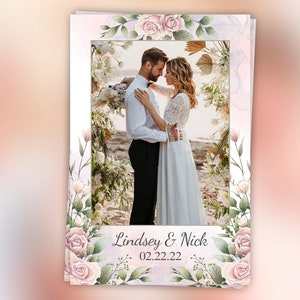Wedding Photobooth Template Sweet 16 Sixteen Floral Anniversary Photo Booth Template 4x6 Photo Booth Template