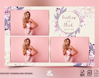 Hochzeit Photobooth Vorlage, Fotoautomat Vorlage Hochzeit, Sweet 16, Fotobox Vorlage, Photobooth Vorlage, Sweet 16, Bridal Shower, 10x16